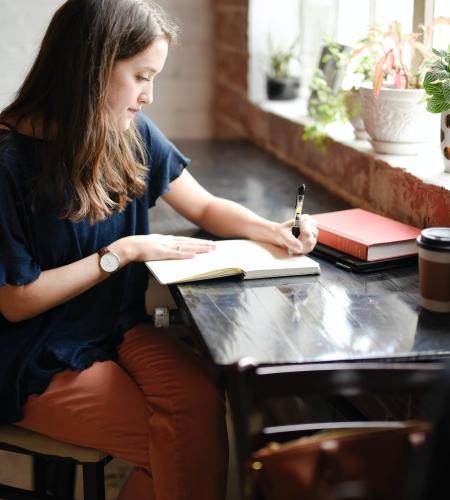 Girl writing